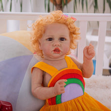 Carregar imagem no visualizador da galeria, 23 Inch Full Silicone Reborn Baby Toddler Dolls 3D-Painting Skin Lovely Newborn Bebe Dolls Real Touch Bath Toy For Kids Gift Bebe Reborn Original 
