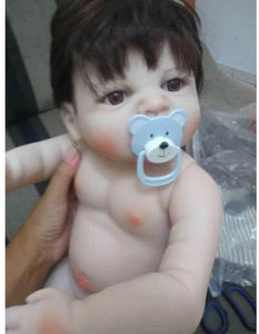 Bebê Lucas de Macacão (Bebe Reborn Menino de Silicone) rebornbebe 